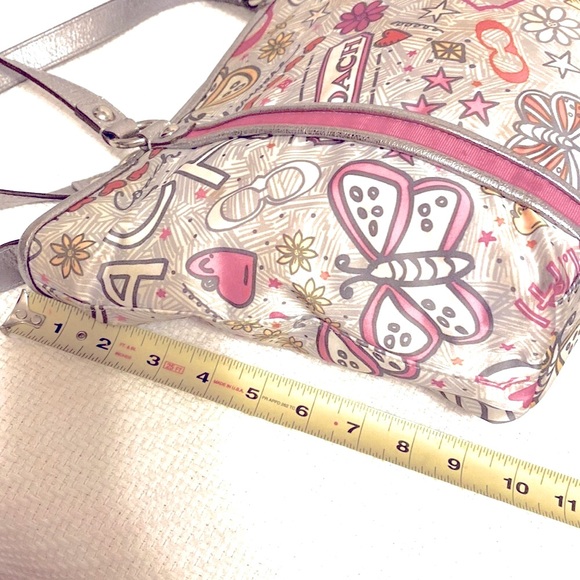💕Coach Legacy Butterfly Floral Tea Rose Daisy Signature Shoulder Like New!!! - Picture 12 of 12